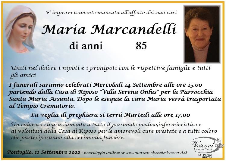 Maria Marcandelli - Onoranze Funebri Vescovi Moira